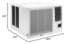 LG 7,600 BTU Window Air Conditioner with Heat, 115V, Cools 330 Sq.Ft. for Bedroom, Living Room, Apartment, with Remote, 2 Speeds, Slide In-Out Chassis, 24-hour Timer, White