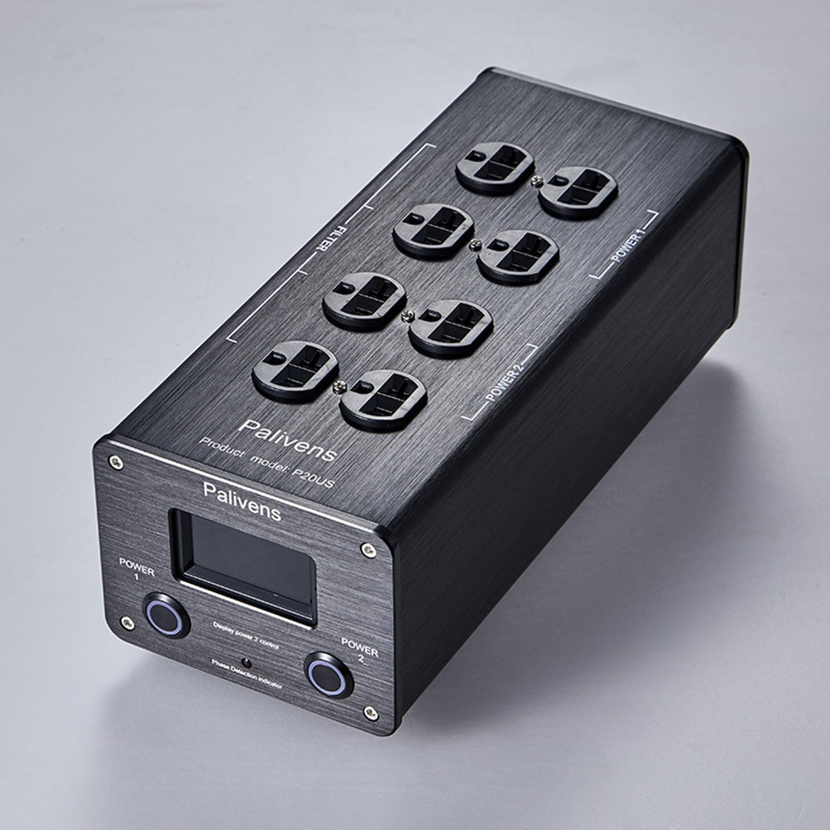 AC Power Filter 8 Ways Power Conditioner with LED Display for HiFi