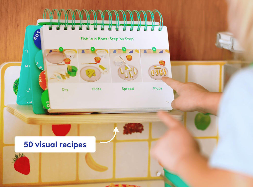 LOVEVERY, The Real Life Play Kitchen with Fresh, Drinkable Running Water, Plus Toddler Recipe Book, Birthday Gift for 18 Months to 5+ Years