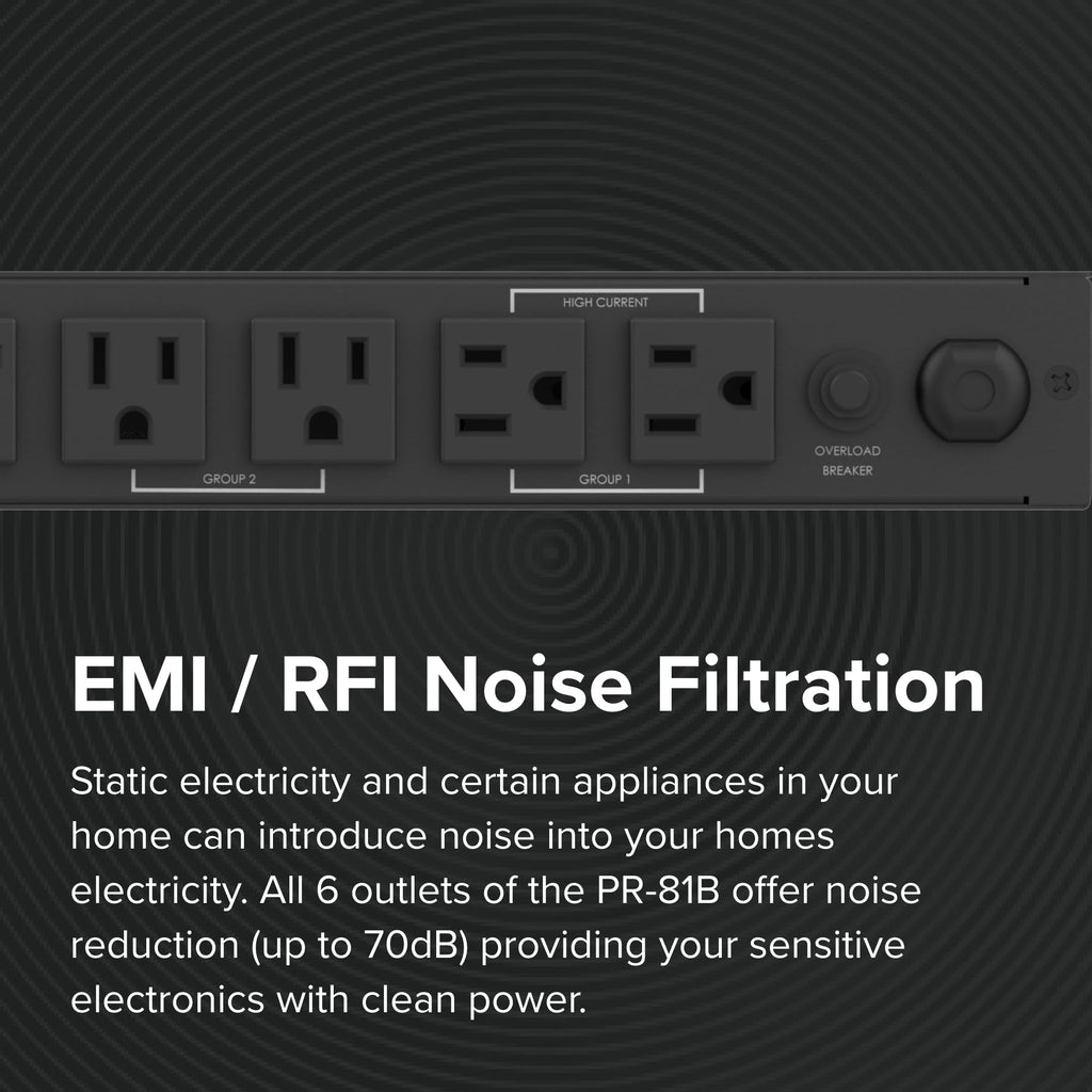 ELAC Protek PR-81B 9 Outlet Surge Protector with Bluetooth - Advanced Power Protection and EMI/RFI Noise Filtration - Includes iOS & Android App Control