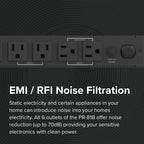 ELAC Protek PR-81B 9 Outlet Surge Protector with Bluetooth - Advanced Power Protection and EMI/RFI Noise Filtration - Includes iOS & Android App Control