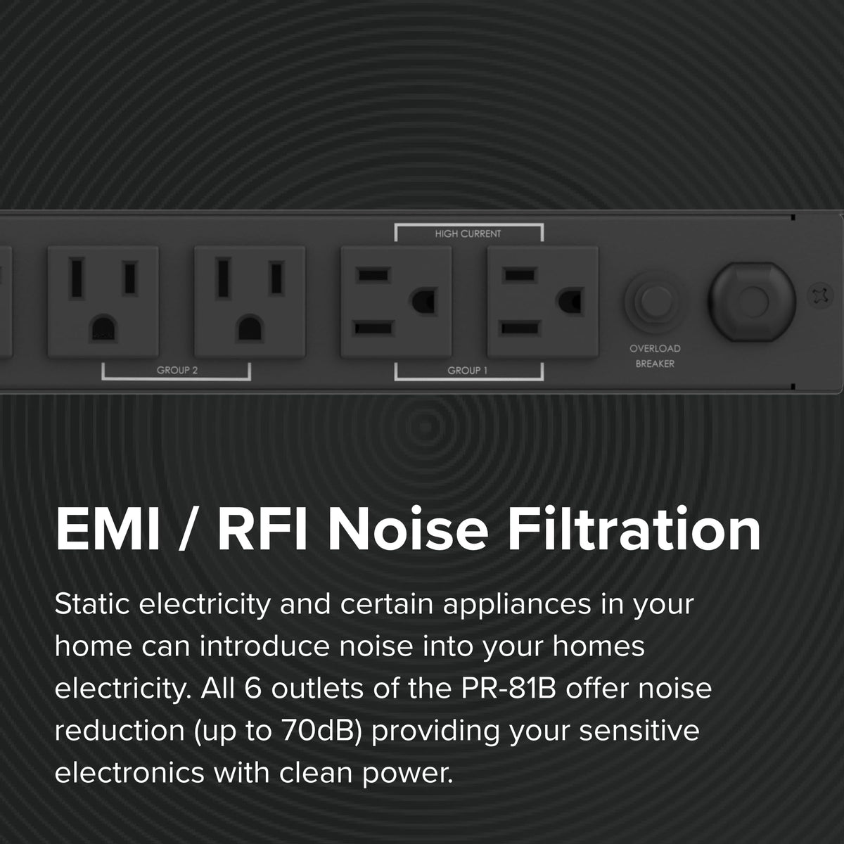 ELAC Protek PR-81B 9 Outlet Surge Protector with Bluetooth - Advanced Power Protection and EMI/RFI Noise Filtration - Includes iOS & Android App Control