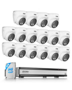 ZOSI C220 8CH 5MP NVR with 8 x 4MP Audio PoE CCTV Camera System, 2TB HDD