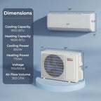 COSTWAY 9000 BTU Mini Split Air Conditioner, with Heat Pump