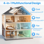 Bonnlo 9000 BTU Mini Split AC/Heating System, 19SEER2 Inverter Ductless Wall AC Unit, Energy Efficient Air Conditioner with Pre-Charged Condenser & Installation Kit, Cools Up to 450 Sq. Ft, 115V