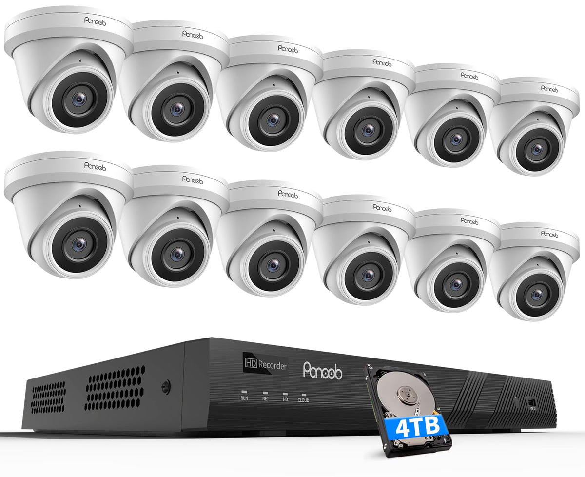 16 Camera Security System 16 Channel PoE with 4TB HDD, PD93A1616-5M