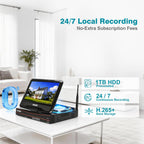 5MP Wireless Security Camera System, Wired Plug-in Powered, 1TB HDD