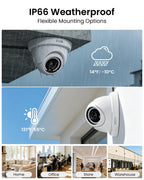 ZOSI 3K Lite 8CH H.265+ Home Security Camera System with AI Human/Vehicle Detection,Night Vision,5MP Lite 8 Channel CCTV DVR,4pcs 1080P 1920TVL 2MP Outdoor Indoor Surveillance Dome Cameras (No HDD)
