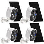 GMK 4 Pack Solar Camera System, Security Cameras Wireless Outdoor, 2K Video