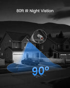 ZOSI 3K Lite 8 Camera Wired Security System Outdoor Indoor, 1TB HDD