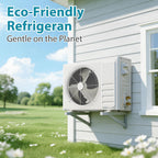 Mini Split AC with Heat Pump, Ductless Mini Split Air Conditioner Heat System with Quiet Operation, All-In-One Kit, 24H Timer, 115V, 19 SEER2 Energy Efficient for 750 Sq.Ft