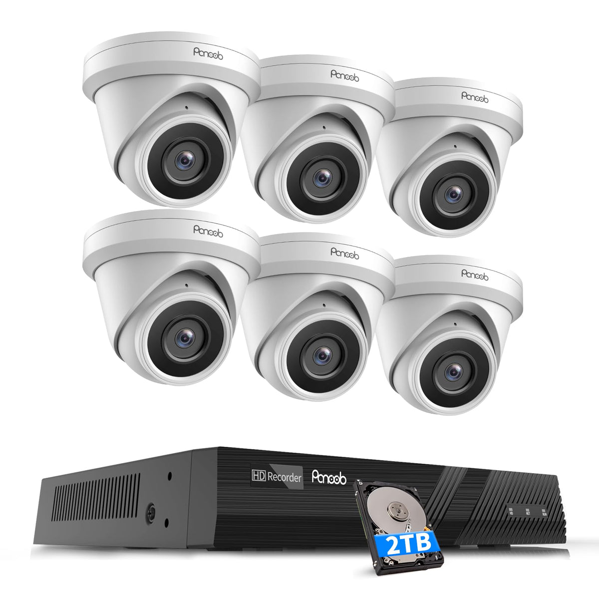 16 Camera Security System 16 Channel PoE with 4TB HDD, PD93A1616-5M