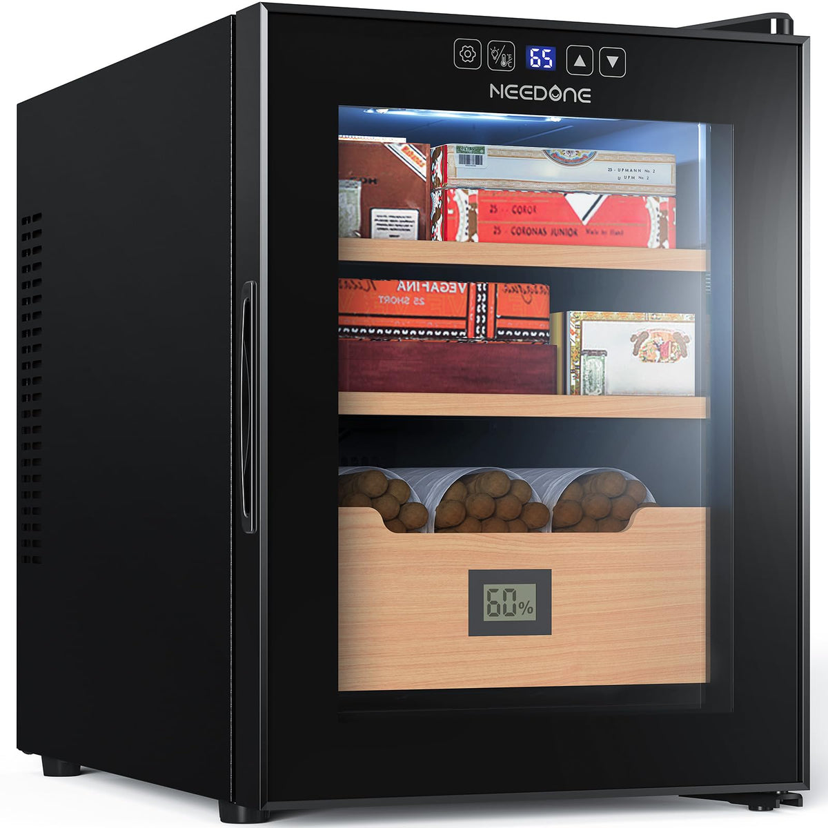 NEEDONE Electric Cigar Humidor 23L with Heating and Cooling Control System