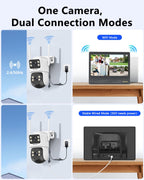 All-in-One Outdoor Wireless Security Camera System 4MP PTZ WiFi