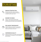 Durastar DRAW12F1B 12,000 BTU Cooling / 12,000 BTU Heating Mini Split Wall Mount Indoor Unit