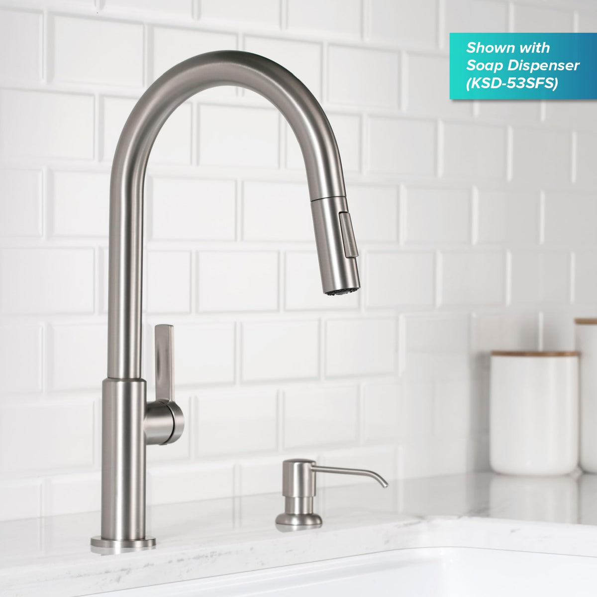 KRAUS Spot Free Stainless Steel Pull Down Kitchen Faucet KPF-2820SFS