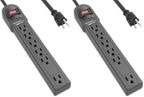 Amazon Basics Surge Protector Power Strip, 6-Outlet, 790 Joules, Circuit Breaker, LED Indicator, 6ft Extension Cord, Black, 10-Pack