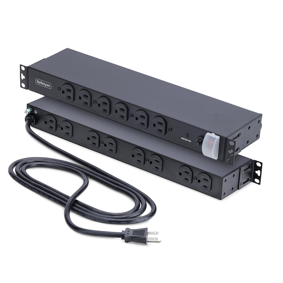 StarTech 14-Outlet 1U PDU, 6 Front 8 Rear, Surge, TAA (1415B8H-RACK-PDU-SP)