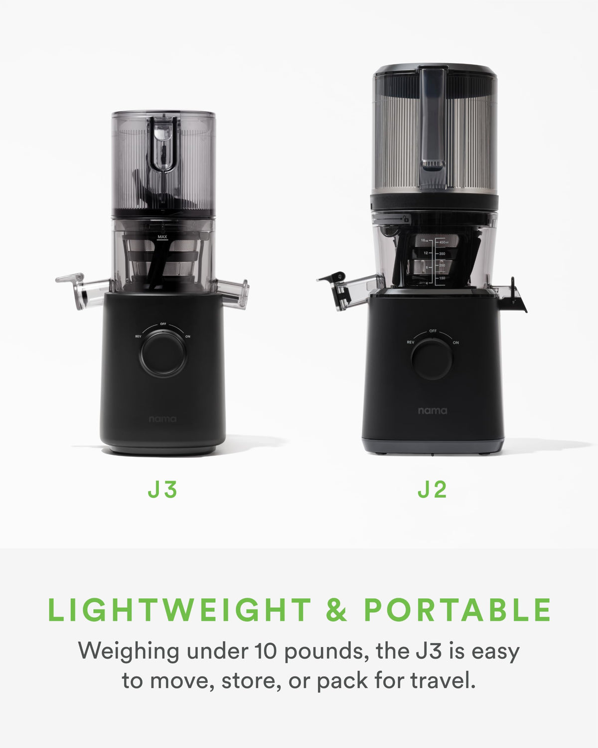 Nama J3 - Compact cold press juicer - Hands-free - Black