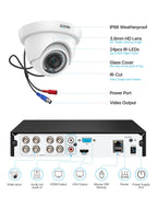 ZOSI 3K Lite Wired Security Camera System, 8 X 1080p Dome Cameras, NO HDD