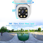 5MP PT Wireless Security Camera System 4Pcs Outdoor Cameras 2TB HDD