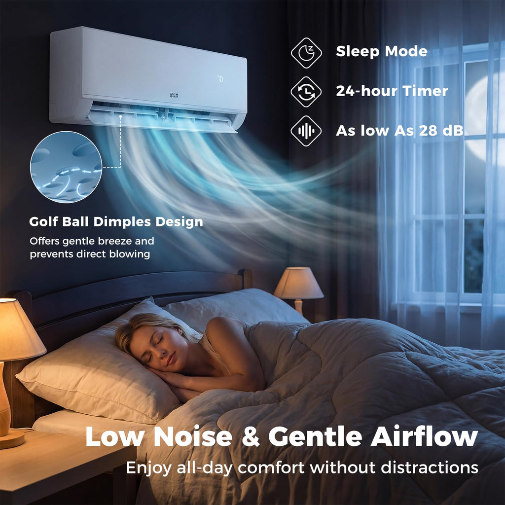 COSTWAY 20K Dual 2 Zone Mini Split AC/Heating System, 23 SEER2 12k+12k BTU