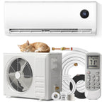 9000 BTU Mini Split AC/Heating System, Ductless Mini Split Air Conditioner Inverter with Heat Pump, Super Quiet All-In-One Kit, 24H Timer, 115V/110V, 19 SEER2 Energy Efficient for 550 Sq.Ft