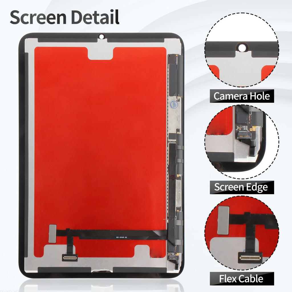 for iPad mini 7 Screen for iPad mini 7 LCD Display for iPad mini A2993 Screen Replacement Touch Digitizer Assembly A2995 A2996 A17 Pro 2024 Black