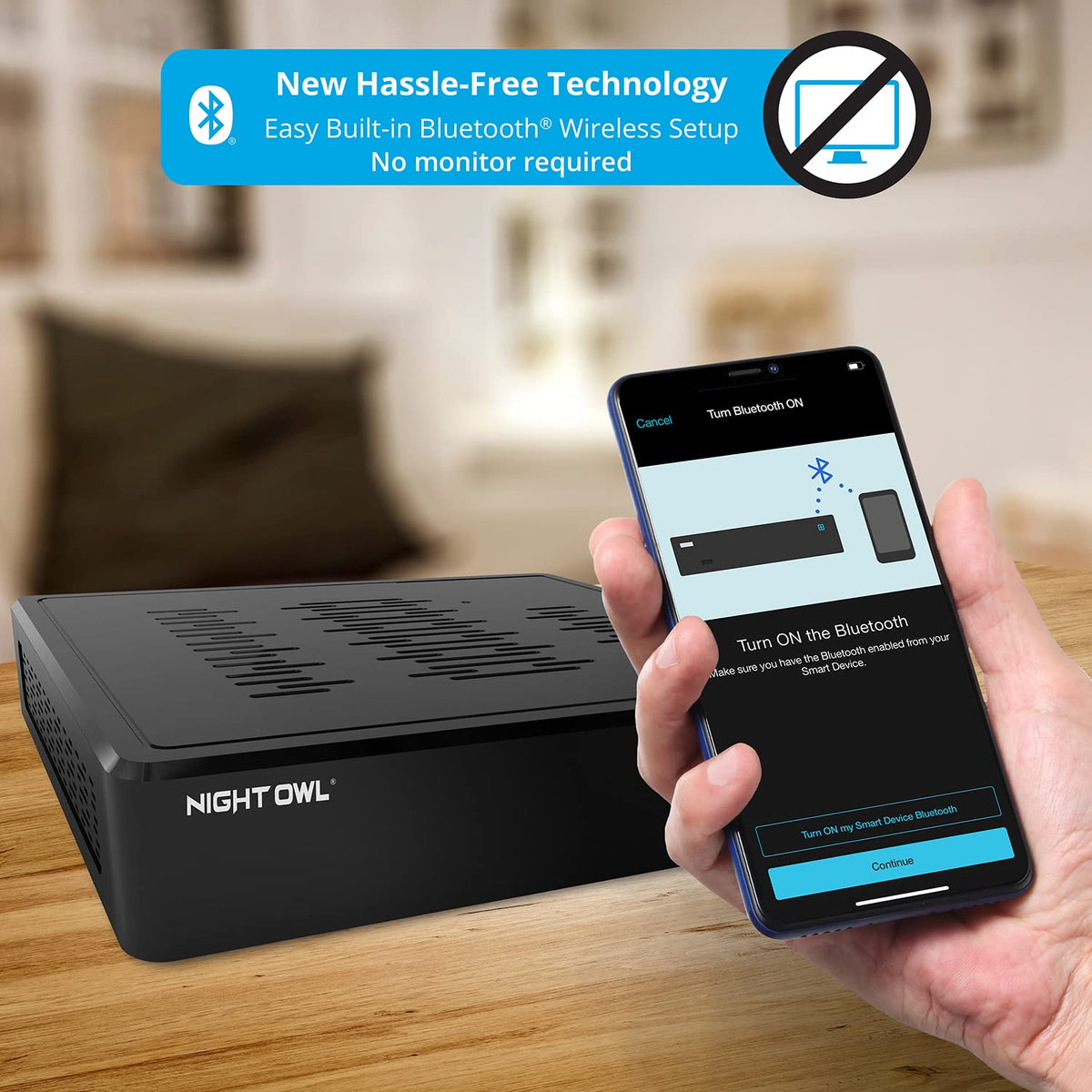 Night Owl 10-Ch Wireless NVR System, 4 4K Cams, 1TB HDD, 2-Way Audio, Siren