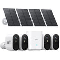 aosu 2K QHD Solar Security Cameras Wireless Outdoor System, 4-Cam-Kit