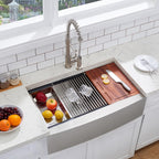 28 Inch Undermount Kitchen Sink Black, 28x18 Gunmetal Black 16 Gauge Stainless Steel Single Bowl Under Mount Commercial Kitchen Sinks 9 Inch Deep Includes Drain