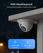 ZOSI 3K Lite Wired Security Camera System, 8 X 1080p Dome Cameras, NO HDD