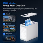 4K PoE Security Camera System, Metal Housing, 2TB HDD NVR, 4-Cam Kit