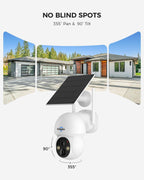 Hiseeu Solar Camera Wireless Outdoor, Home Security Camera System,500GB HDD