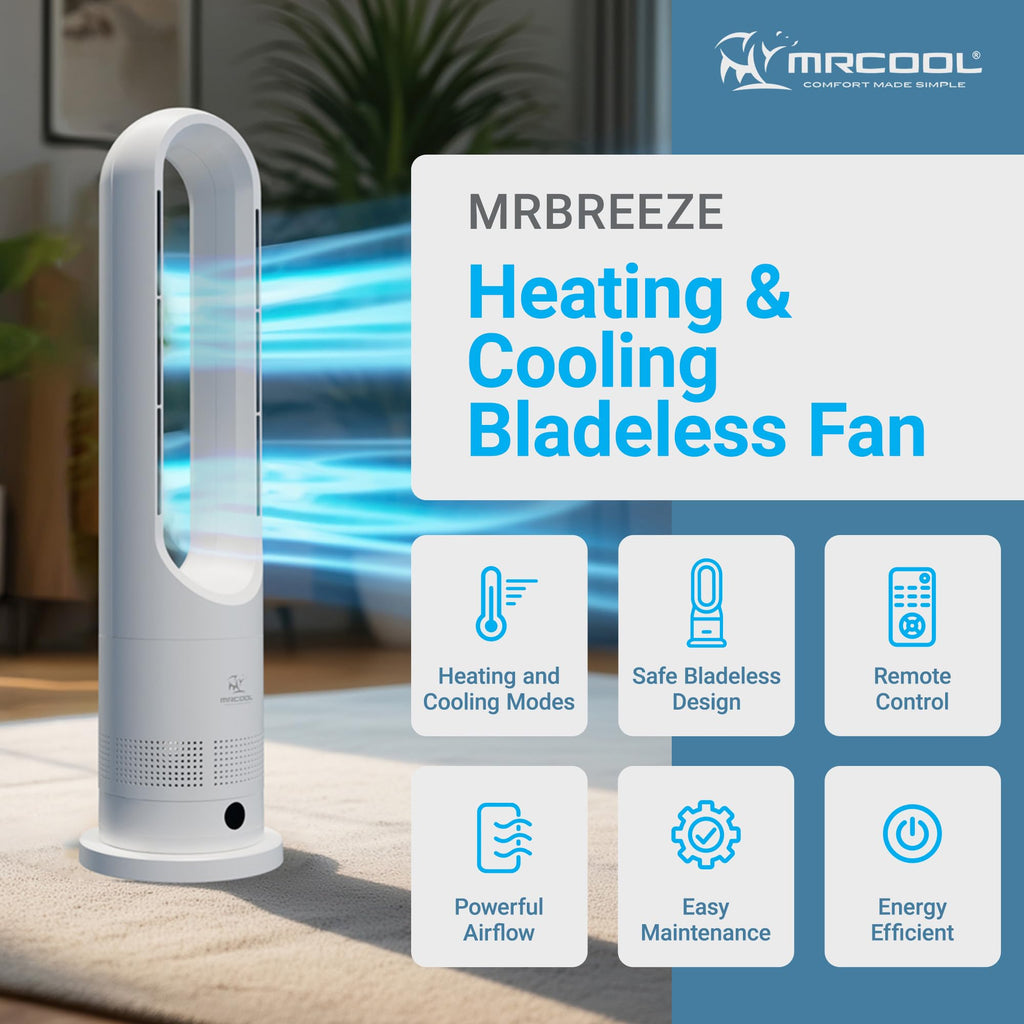 MRCOOL MrBreeze 4K BTU Bladeless Heating & Cooling Tower Fan