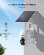 Hiseeu Solar Camera Wireless Outdoor, Home Security Camera System,500GB HDD