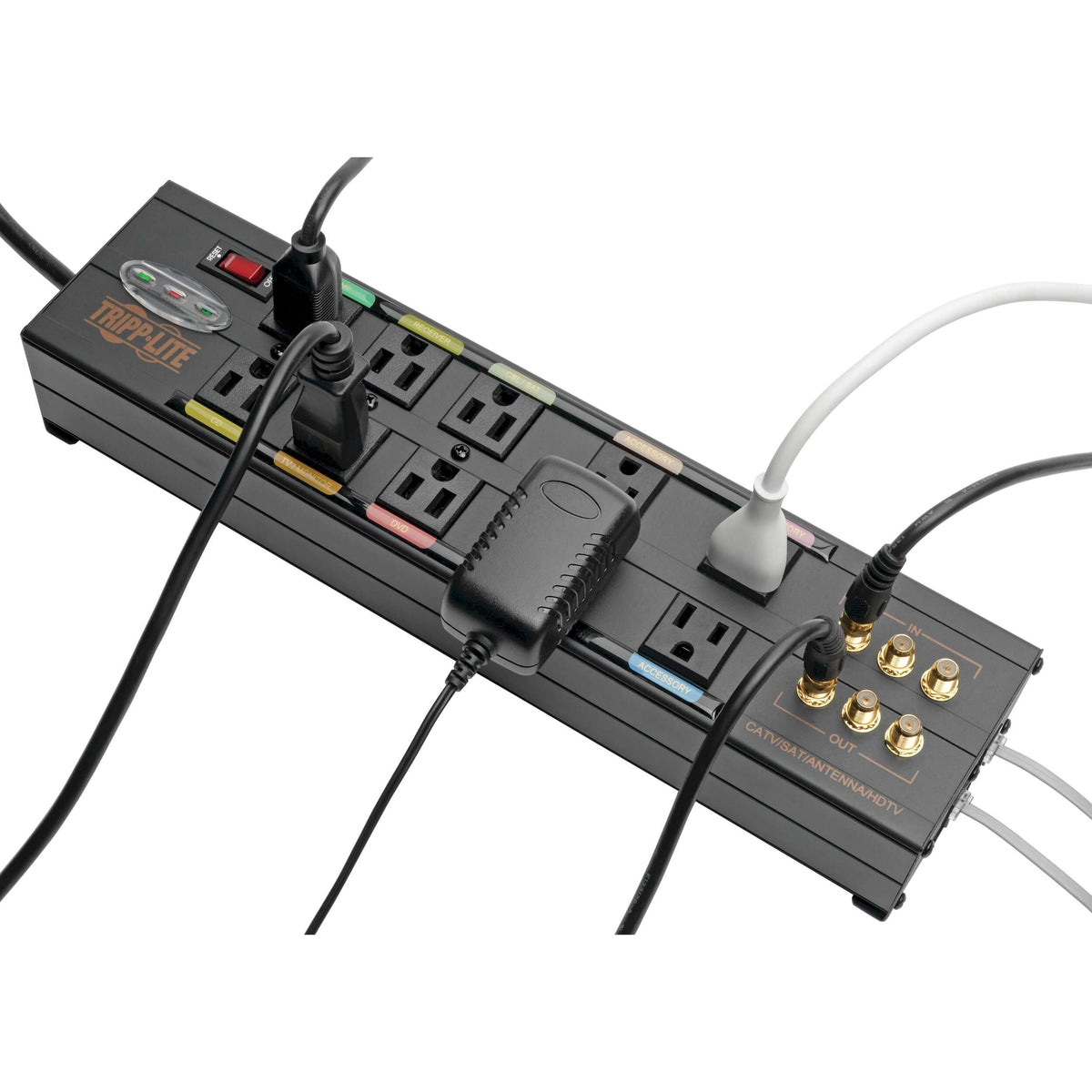Eaton Tripp Lite HT10DBS Heavy Duty Isobar Metal Surge Protector 10 Outlets