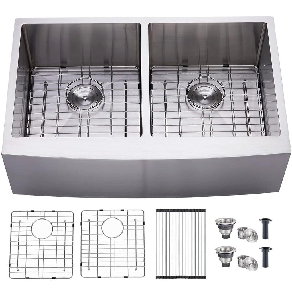 33x22 Black Drop In Kitchen Sink, 33 Inch All In One Topmount Gunmetal Black Stainless Steel Single Bowl Overmount Double Ledges Workstation Sink with Accessories