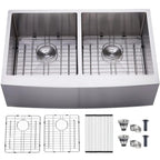 33x22 Black Drop In Kitchen Sink, 33 Inch All In One Topmount Gunmetal Black Stainless Steel Single Bowl Overmount Double Ledges Workstation Sink with Accessories