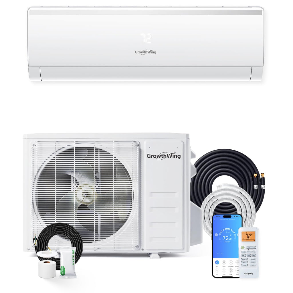 18000 BTU Mini Split Air Conditioner & Heater, 20 SEER2, 208/230V, WiFi App