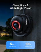 ZOSI 8 Channel 4K NVR with 8 x 5MP PoE Dome Security Camera System, 2TB HDD
