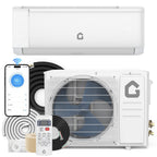 Garvee 9000 BTU Mini Split AC w/Remote Control19 SEER2 Cools Up to 450 Sq. Ft,Ductless Inverter Mini Split System w/0.75 Ton Heat Pump Pre-Charged & Installation Kit, Ultra-Quiet