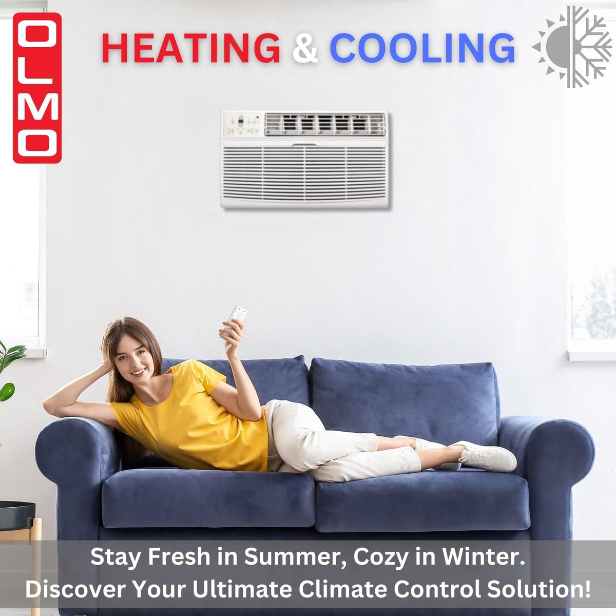 OLMO 8,000 BTU 115V Through-the-Wall AC & Heater, with Wall Sleeve