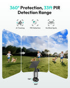 BOTSLAB 4K Security Camera Wireless Outdoor, 4 Cam-Kit, 32GB Local Storage