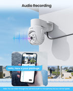 ZOSI 5MP Wired Security Camera System, 8pcs 3K Pan/Tilt Cameras, 1TB HDD
