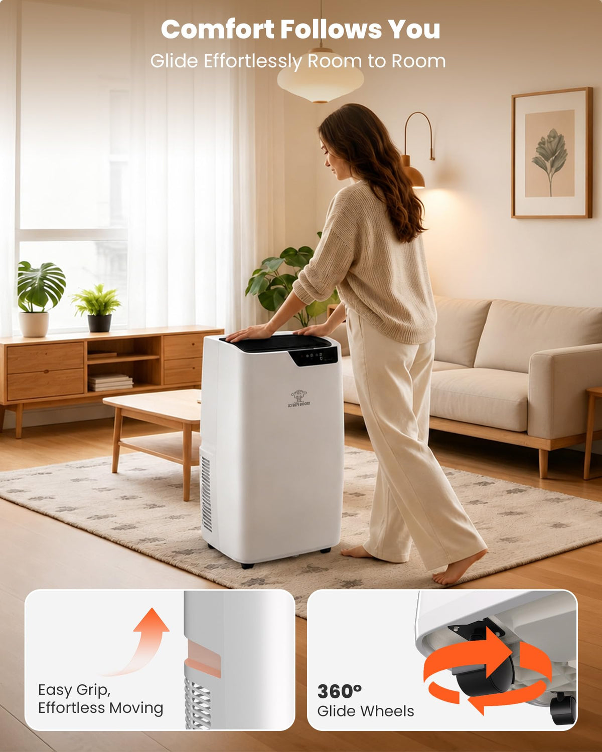 14000 BTU Portable Air Conditioner, 5-in-1 AC Unit, 700 Sq.Ft.