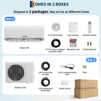 Garvee18000 BTU 21 SEER2 Ductless Mini Split AC & Heat Pump, WiFi Control, Compatible with Alexa, 230V Energy Efficient Inverter System, Cools Up to 1000 Sq.ft