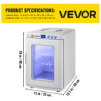 Happybuy White Reptile Incubator 25L Scientific Lab Incubator Digital Incubator Cooling and Heating 5-42°C Reptile Egg Incubator 12V/110V Work for Small Reptiles