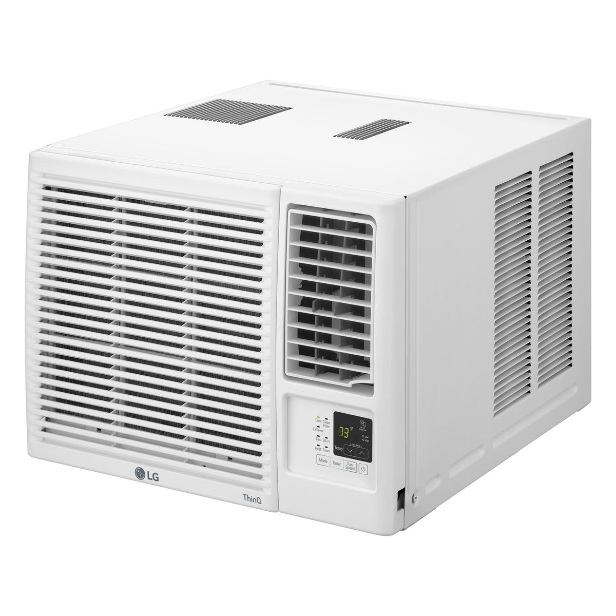LG 7,500 BTU Window Air Conditioner with Supplemental Heat, Cools 320 Sq.Ft. (16' x 20' Room Size), Electronic Controls with Remote, 2 Cooling, Heating & Fan Speeds, Slide In-Out Chassis, 115V