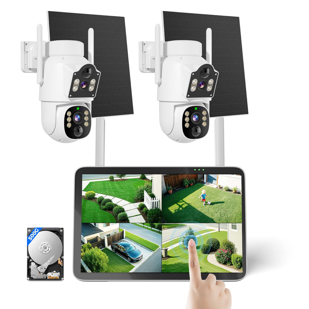 Hiseeu Security Camera, 4MP Solar Security Cameras Wireless Outdoor